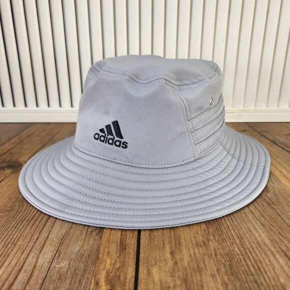 Adidas Aeroready Boonie Hat Gray Outdoor Sideline Performance Sun Size 7 - 7 3/8 - Picture 1 of 10